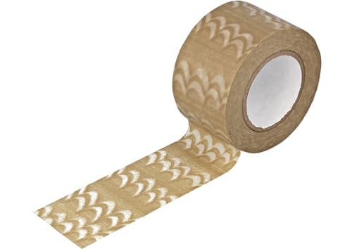 Classiky Tape Adhesvia Masking Tape Washi Welle Kaffee mit Milch 30 mm x 15 m. von Classiky