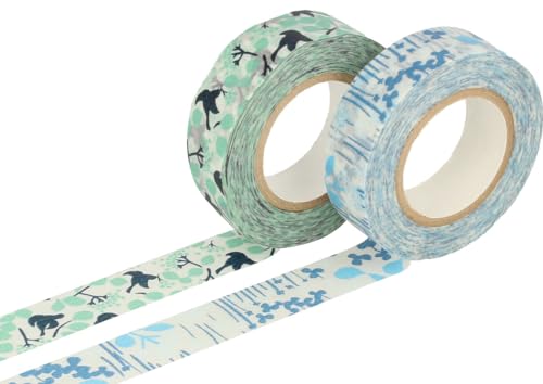 INNSPIRO Set 2 Masking Tape Washi Masking Tape Washi verschiedene Designs C 15 mm x 15 m von Classiky