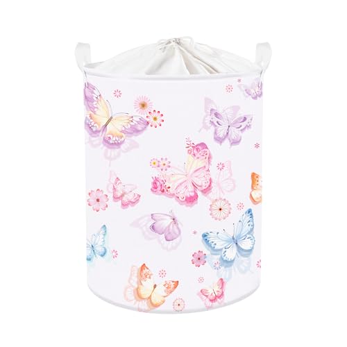 Clastyle 45L Groß Lila Hübsch Schmetterling Kinder Wäschekorb mit Deckel für Jungen Kleidung Spielzeug Aufbewahrungskorb für Kinderzimmer Bad Clastyle 45L Groß Lila Hübsch Schmetterling Kinder Wäschekorb mit Deckel für Jungen Kleidung Spielzeug Aufbewahrungskorb für Kinderzimmer Bad von Clastyle