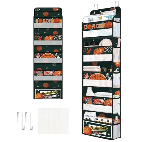 Clastyle Ball Tür Hängeaufbewahrung Sterne Hängeorganizer für Camping Bad Schrank Schlafzimmer Jungen Türorganizer für Kinder Kleidung Spielzeug Windel, Basketball, 5 Fächern Clastyle Ball Tür Hängeaufbewahrung Sterne Hängeorganizer für Camping Bad Schrank Schlafzimmer Jungen Türorganizer für Kinder Kleidung Spielzeug Windel, Basketball, 5 Fächern von Clastyle