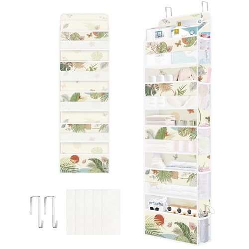 Clastyle Blätter Tür Hängeaufbewahrung Faltbar Hängeorganizer für Camping Bad Schrank Schlafzimmer Mädchen Türorganizer für Damen Kleidung Spielzeug Windel, Palme, 5 Fächern Clastyle Blätter Tür Hängeaufbewahrung Faltbar Hängeorganizer für Camping Bad Schrank Schlafzimmer Mädchen Türorganizer für Damen Kleidung Spielzeug Windel, Palme, 5 Fächern von Clastyle