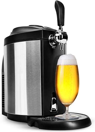 Clatronic Bierzapfanlage für handelsübliche 5 Liter Bierfässer | mit Kühlung von 2°C-12°C | Bierzapfanlage 5 Liter | Zapfanlage mit LED-Display zur komfortablen Temperaturreglung | BZ 3740 von Clatronic