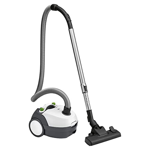 Clatronic® Bodenstaubsauger mit energiesparenden 700 Watt | Staubsauger mit 5-Fach Mikrofiltersystem | Sauger mit Beutel | Umschaltbare Bodenbürste und Bürsten-/Fugendüse | BS 1300 N weiß von Clatronic