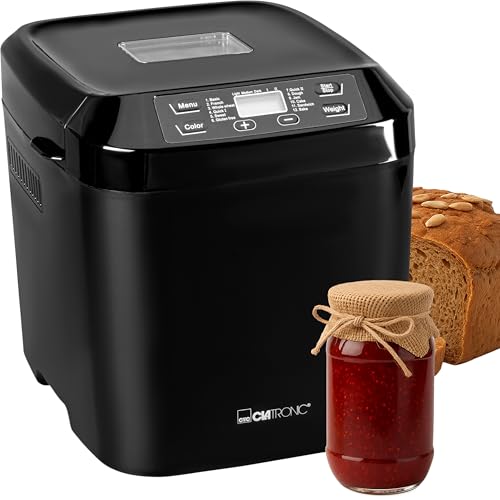 Clatronic® Brotbackautomat - frisches Brot zu Hause selber backen | automatische Zubereitung & Warmhaltefunktion | Backautomat mit Timer | einfache Bedienung über Display | 12 Backprogramme | BBA 3774 von Clatronic