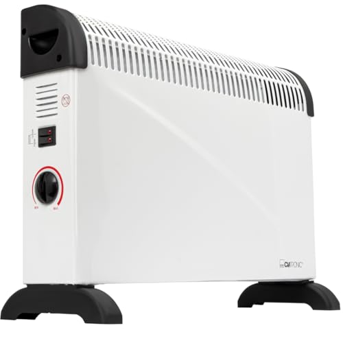 Clatronic® Konvektor-Heizung | Mobile Wärme für Zuhause | Elektroheizung mit 3 Heizstufen | Heizung mit Thermostat | bis zu 40qm | Konvektor mit Überhitzungsschutz | KH 3077 N von Clatronic