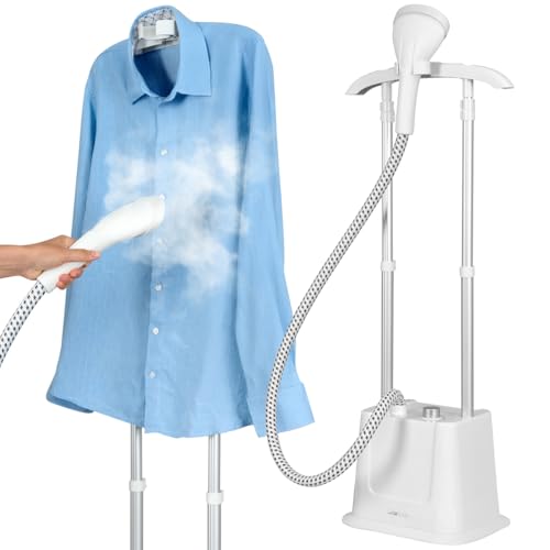 Clatronic® Stand-Dampfglätter | schnell einsatzbereit | 1,2L Tank | bis zu 60 min. bügeln | 1600W | Steamer | 3 Stufen | TDC 3809 von Clatronic
