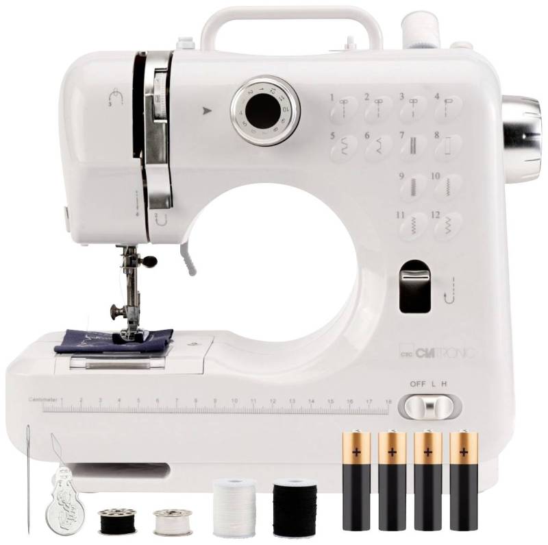Clatronic Handnähmaschine Nm 3795 Weiß Silber Nähmaschine Nähen Maschine Gerät B-Ware von Clatronic
