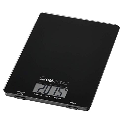 Clatronic Küchenwaage | Messbereich bis zu 5000 g | 1 g-Schritte | Tara-Funktion | Backen | Kochen | Glas-Wiegefläche | Abschaltautomatik | LCD-Display | gummierte Füße | KW 3626 schwarz Clatronic Küchenwaage | Messbereich bis zu 5000 g | 1 g-Schritte | Tara-Funktion | Backen | Kochen | Glas-Wiegefläche | Abschaltautomatik | LCD-Display | gummierte Füße | KW 3626 schwarz von Clatronic