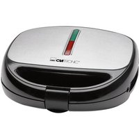 Clatronic ST/WA 3670 Waffeleisen mit wechselbaren Platten Schwarz, Edelstahl von Clatronic