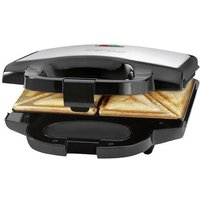 Clatronic ST 3778 Sandwich-Toaster Antihaftbeschichtung Edelstahl, Schwarz von Clatronic