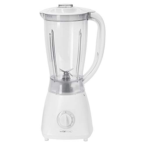 Clatronic UM 3470 Universalmixer, Ice-Crush Funktion, 1.5 Liter Fassungsvermögen, Edelstahlmesser, 500 Watt Motor, weiß von Clatronic