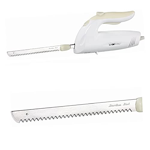 Elektro-Messer, 180 Watt, mit spezial gezahnten Edelstahl Doppelklingen, weiss, NEU + OVP Elektro-Messer, 180 Watt, mit spezial gezahnten Edelstahl Doppelklingen, weiss, NEU + OVP von Clatronic