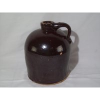 Primitiver Steinzeug Crock Finger Krug/Kleiner Brauner ~ Gut Zur Schausteller von ClaudesCollectibles