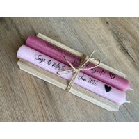 Hochzeitsgeschenk | Geschenkset Personalisierte Kerzen Brautpaar von ClaudiaKreativatelie