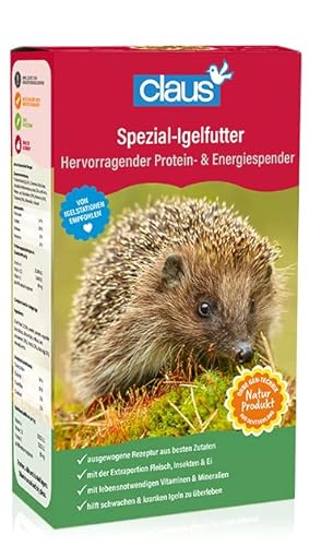 Claus Spezial-Igelfutter | 750 g | Futtermittel für hilfsbedürftige Igel | Mit lebensnotwendigen Vitaminen & Mineralien | Artgerechte Mischung mit Fleisch, Insekten & Ei von Claus