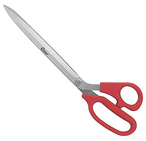 Clauss 18190 Schere, abgewinkelt, Tapezierschere, 29,3 cm, rot von Clauss