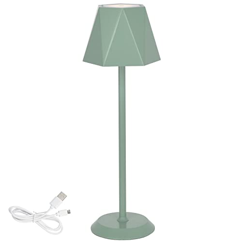 Clauss LED-Tischlampe mit Akku via USB aufladbar, kabellos, mit Dimmer, aus Metall für Innen und Außen, IP54, grün, Clauss 10010 von Clauss