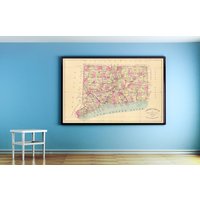 Druck Der Antiken Stadt Map Auf Fotopapier, Mattpapier Oder Gespannter Leinwand von ClavinInc