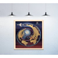 Druck Der Scandinavian Fluglinien System Weltweite Verbindungen Auf Ihrer Wahl Von Foto Papier, Matt Papier Oder Leinwand Giclee von ClavinInc