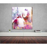 Kunstdruck Eines Abgenutzten Frauenportraits. Reproduktion Moderner Kunstgemälde, Gedruckt Auf Fotopapier, Mattpapier Oder Gespannte Leinwand von ClavinInc