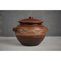 Big Pot Handgemachte Keramik-Auflaufform Kochtopf Ton-Kochpfanne Bio-Keramik Dutch Oven Auflauf Herd Geschirr Utensilien von ClayProductsShop