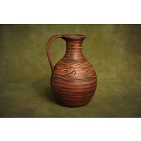 Handgefertigter Krug Aus Rotem Ton Rustikale Keramik von ClayProductsShop