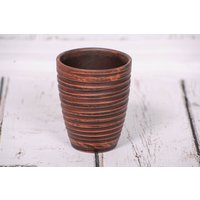 Handgefertigtes Tonglas Trinkglas Handgefertigte Keramik Becher Schnapsgläser Aus von ClayProductsShop