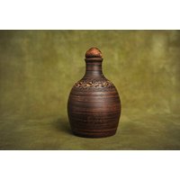 Handgemachte Rote Tonflasche Rustikaler Gefäßkrug | 1000 Ml Handgemachte Rote Tonflasche Rustikaler Gefäßkrug | 1000 Ml von ClayProductsShop
