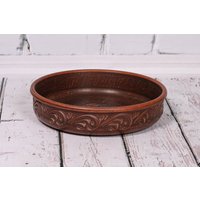 Handgemachte Ton Pfannkuchen Maker Platte Für Pizza Teller Gericht Handcrafted Pottery Tray Hand Thread Keramik Küche Dekor Bio Handgemachte Ton Pfannkuchen Maker Platte Für Pizza Teller Gericht Handcrafted Pottery Tray Hand Thread Keramik Küche Dekor Bio von ClayProductsShop