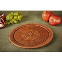 Platzteller Aus Keramik, Handgefertigt, Ton, Teller, Geschenk Für Mutter, Brauner Runder Teller Pizza, Pasta von ClayProductsShop