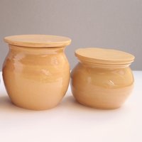 Handgefertigte Keramikdose Mit Deckel, Gewürzhalter in Transparenter Glasur Glasiert von ClayRavenPottery