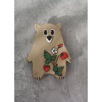 Beeren Löffelablage/Keramiklöffelablage Bären Utensilien Löffel Bärenschälchen Erdbeerlöffelablage Erdbeerschälchen von ClayThreadAndCat