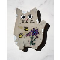 Katzen Löffel Ablage /Keramik /Katze Trinket Dish von ClayThreadAndCat