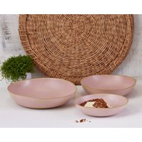 3 Größen Pastell Rosa Multiuse Keramik Keramikschalen, Abendessen Servierschalen, Einzigartige Moderne Salatschüssel, Handgemachte Obstschale von ClaybyDannah