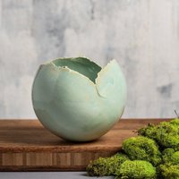 Großer Mintgrüner Keramik-Übertopf Für Sukkulenten | Eleganter Blumentopf von ClaybyDannah