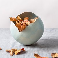 Mittelhellblauer Übertopf Aus Keramik | Außen Dekorativer Topf von ClaybyDannah