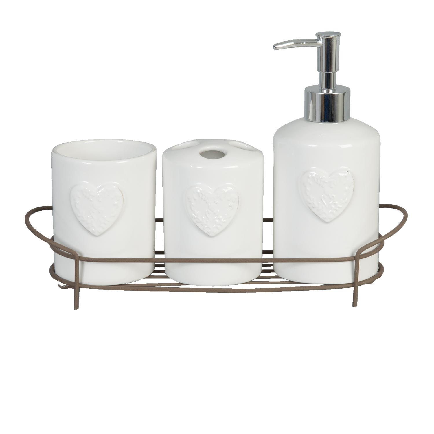 Badset Weiß Clayre & Eef Keramik Herz Badset Weiß Clayre & Eef Keramik Herz von Clayre & Eef