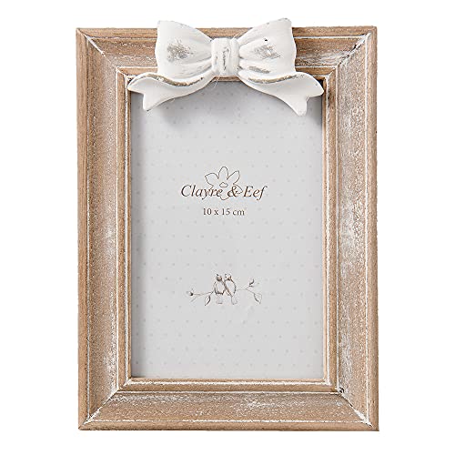 Clayre & Eef 2F0482 Bilderrahmen/Fotorahmen 14 * 2 * 20 cm / 10 * 15 cm Natur/beige von Clayre & Eef