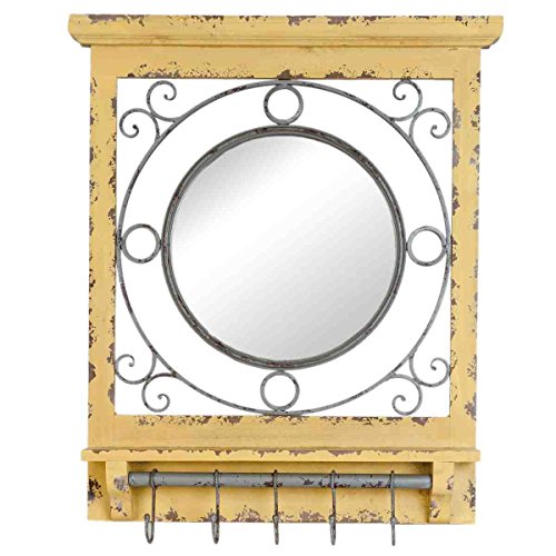 Clayre & Eef 52S077 Spiegel Wandspiegel mit Haken ca. 60 x 82 x 10 cm von Clayre & Eef
