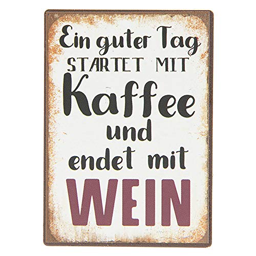 Clayre & Eef 64143 Magnet EIN Guter Tag Startet mit Kaffee… Ca. 5 x 7 x 0,5 cm von Clayre & Eef