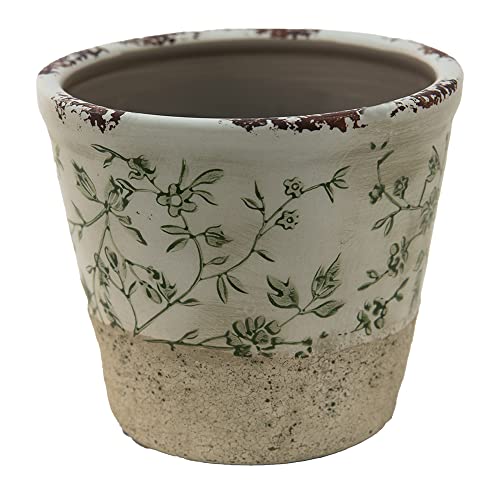 Clayre & Eef 6CE1384M Blumentopf für Innen Grün, Weiß Ø 12x10 cm Clayre & Eef 6CE1384M Blumentopf für Innen Grün, Weiß Ø 12x10 cm von Clayre & Eef