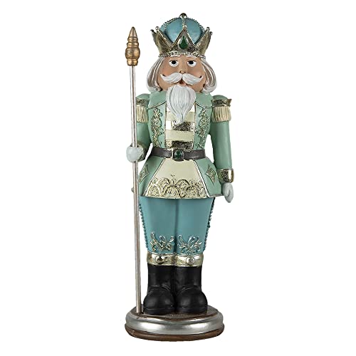 Clayre & Eef 6PR4754 Weihnachtsdeko Standbild Nussknacker Blau 11x10x32 cm von Clayre & Eef