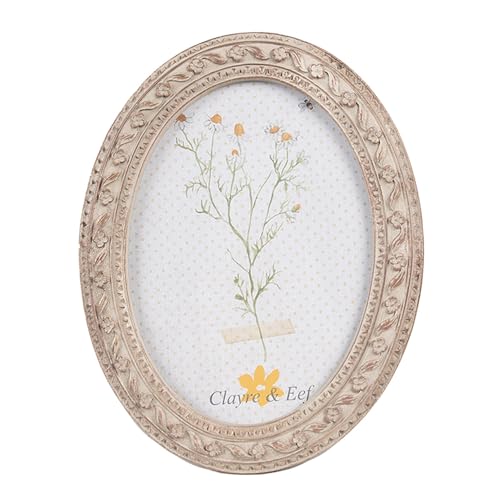 Clayre & Eef Bilderrahmen 10x15 cm Beige Braun Kunststoff Glas Oval Fotorahmen Clayre & Eef Bilderrahmen 10x15 cm Beige Braun Kunststoff Glas Oval Fotorahmen von Clayre & Eef