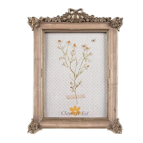 Clayre & Eef Bilderrahmen 10x15 cm Goldfarbig Kunststoff Glas Fotorahmen Clayre & Eef Bilderrahmen 10x15 cm Goldfarbig Kunststoff Glas Fotorahmen von Clayre & Eef