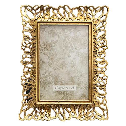Clayre & Eef Bilderrahmen 10x15 cm Goldfarbig Kunststoff Rechteck Fotorahmen Clayre & Eef Bilderrahmen 10x15 cm Goldfarbig Kunststoff Rechteck Fotorahmen von Clayre & Eef