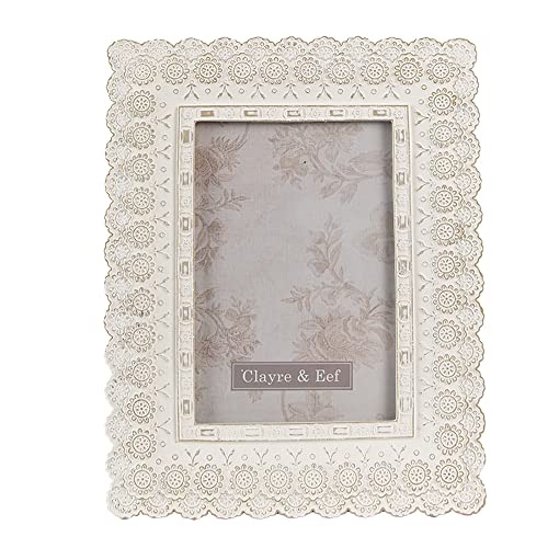 Clayre & Eef Bilderrahmen 10x15 cm Weiß Kunststoff Glas Rechteck Fotorahmen Clayre & Eef Bilderrahmen 10x15 cm Weiß Kunststoff Glas Rechteck Fotorahmen von Clayre & Eef