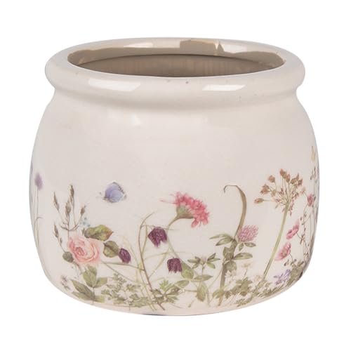 Clayre & Eef Blumentopf Ø 12x10 cm Beige Rosa Keramik Blumen Innenblumentopf Clayre & Eef Blumentopf Ø 12x10 cm Beige Rosa Keramik Blumen Innenblumentopf von Clayre & Eef