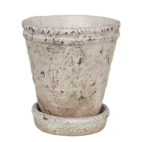 Clayre & Eef Blumentopf Ø 13x14 cm Beige Stein Pflanzentopf von Clayre & Eef