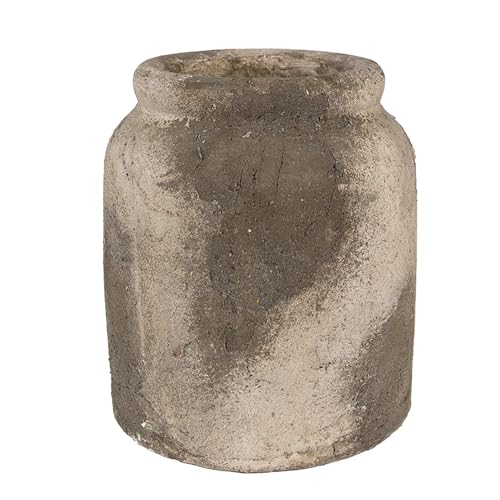 Clayre & Eef Blumentopf Ø 18x20 cm Grau Beige Terrakotta von Clayre & Eef