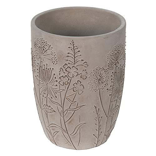 Clayre & Eef Blumentopf Ø 18x25 cm Grau Beige Stein Blumen Innenblumentopf von Clayre & Eef